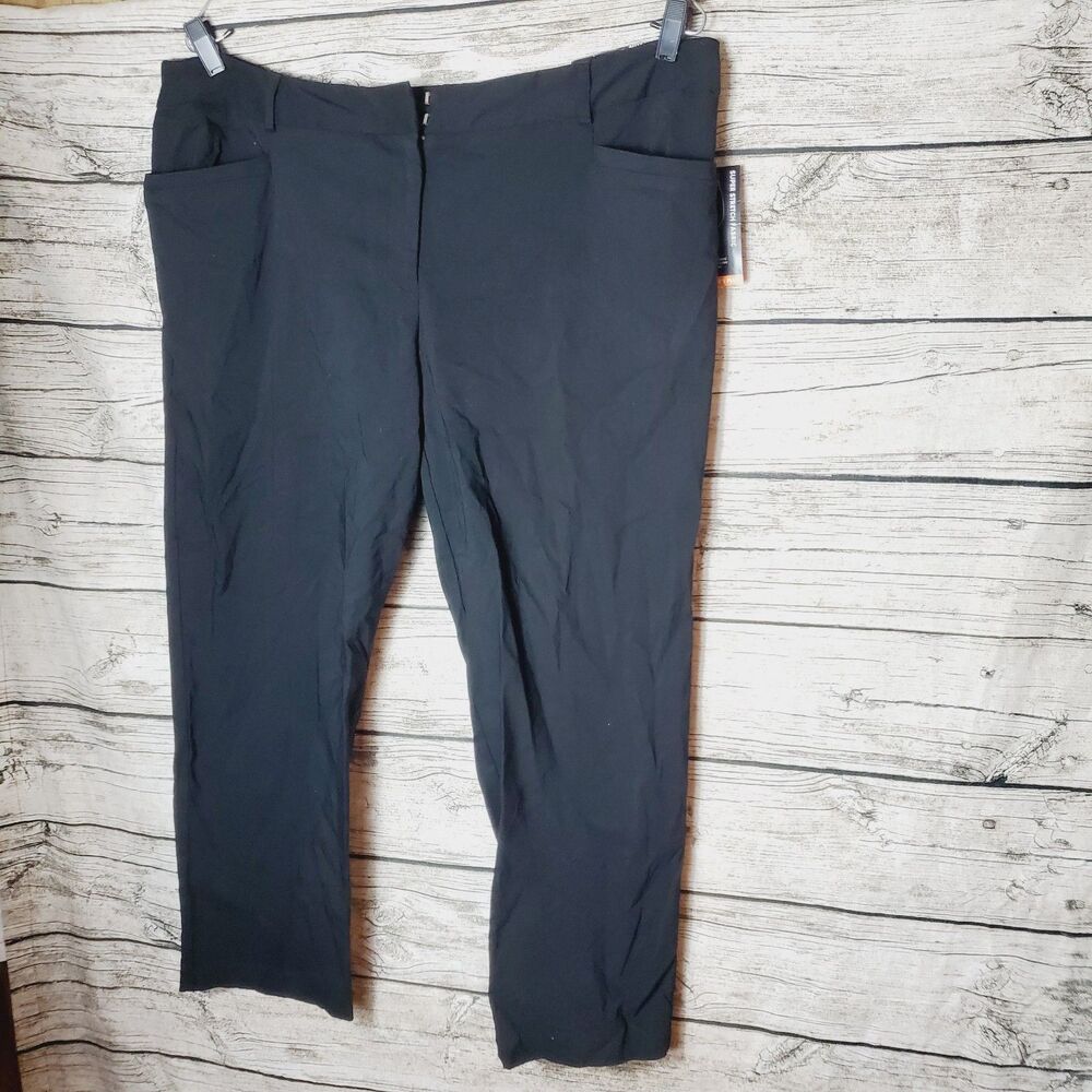 George Millennium Black Pants Size 22W Petite NWT